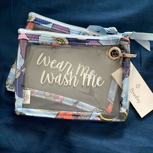 Vera Bradley 2 pack Travel Clear Pouches NWT
